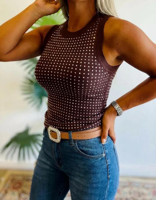 2025 İlkbahar Yaz Yeni Düz Ren - Tank Top Ribbed incelemesi ve fiyatı