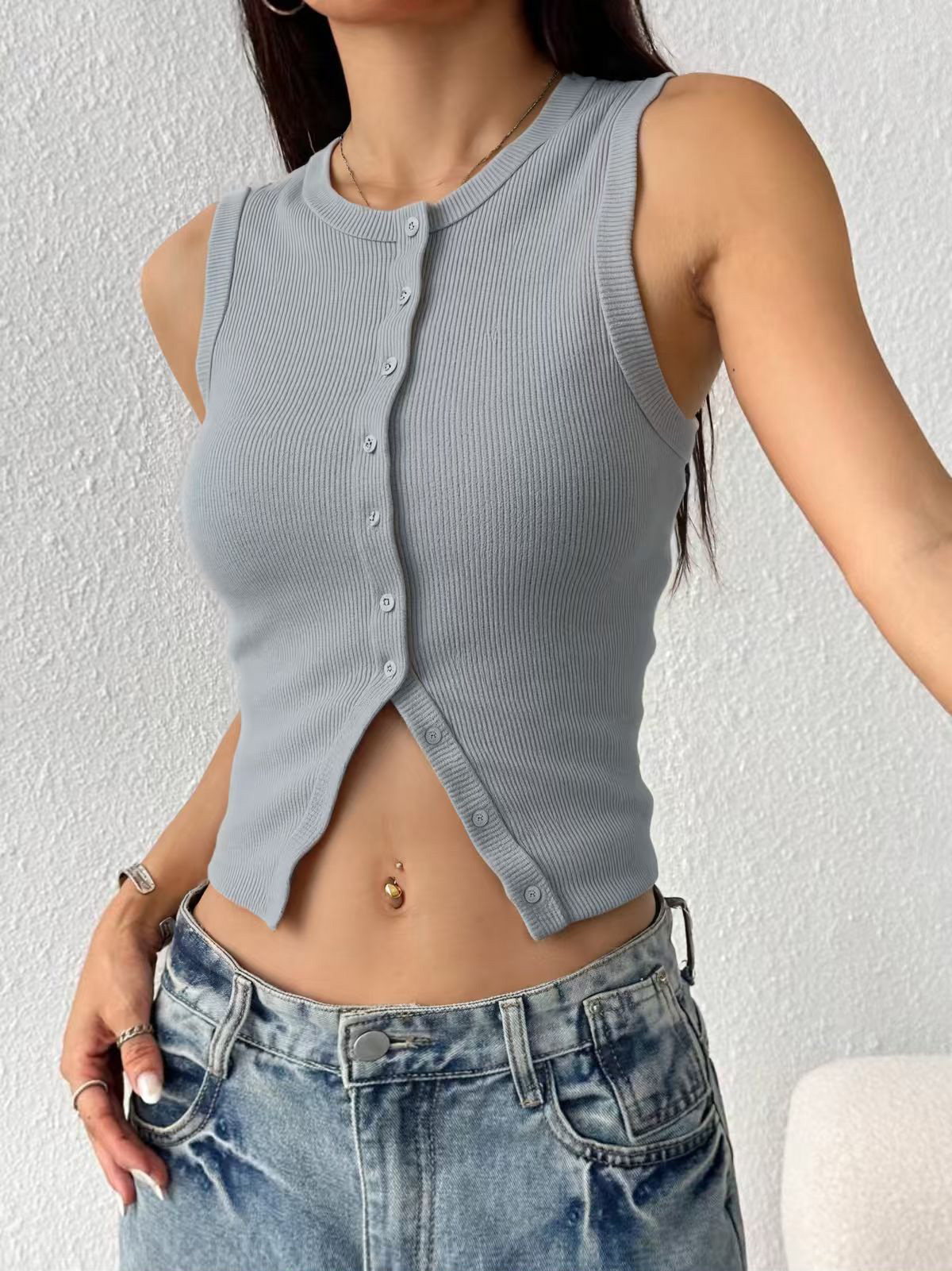 Kadınlar için Fitilli Örgü, Ko - Tank Top Ribbed incelemesi ve fiyatı